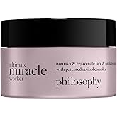philosophy ultimate miracle worker nourish & rejuvenate face & neck cream - with patented retinol, ceramides & pro-collagen peptides - smoothes fine lines & wrinkles - fast absorbing moisturizer