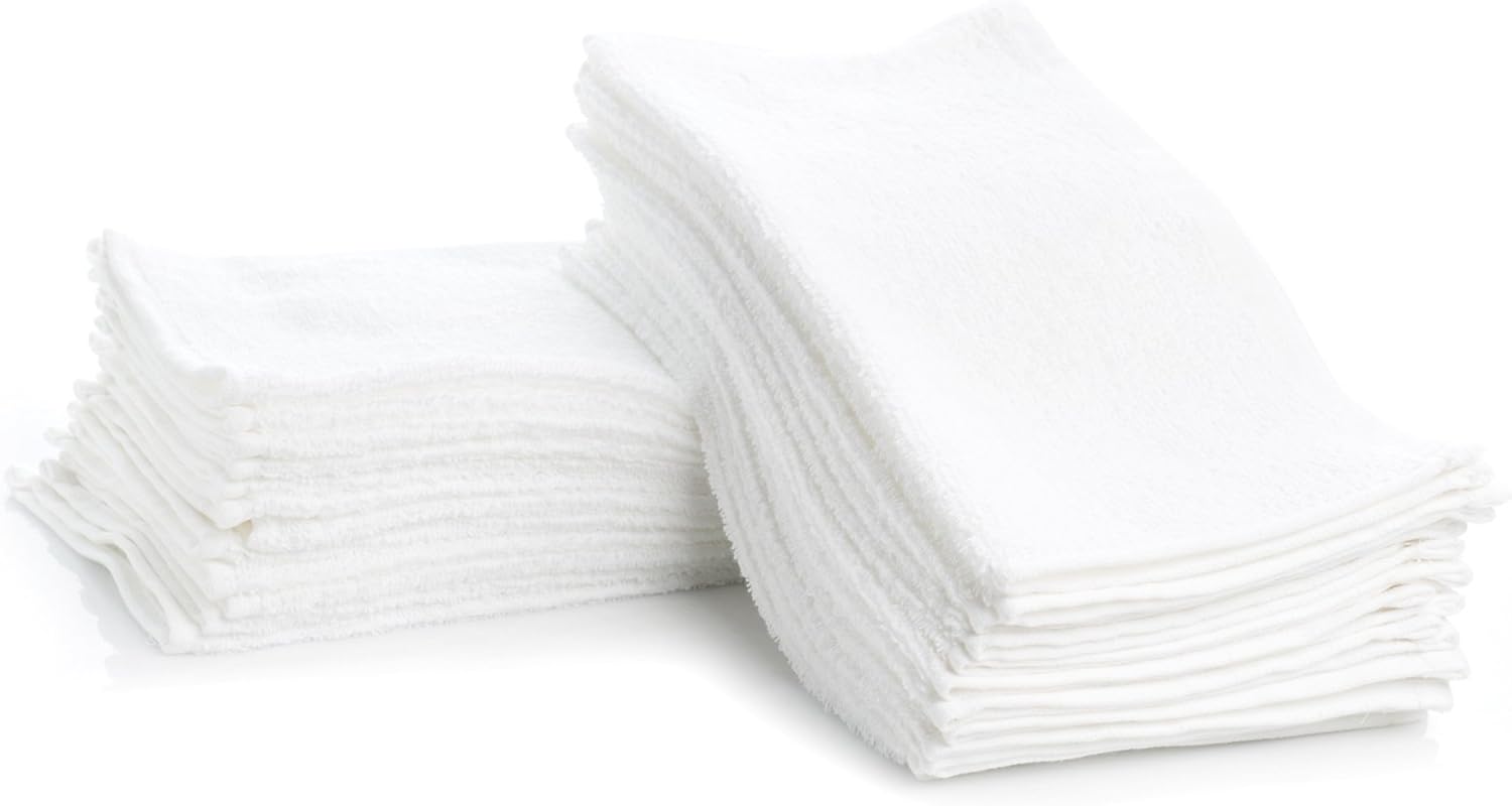Simpli-Magic 79078 Linens, 12"x12", Washcloths, White,24: Home Improvement