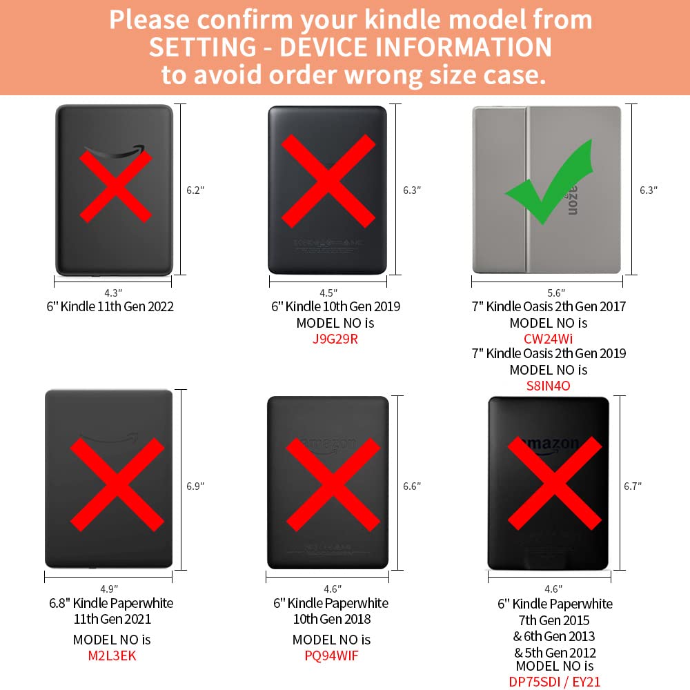 Diamond Clear Case for Kindle Oasis 3/2 (2019/2017), Non-Yellowing | Military Drop Protection | Slim Fit Hard Case | Non-Slip TPU Bumper | For 7