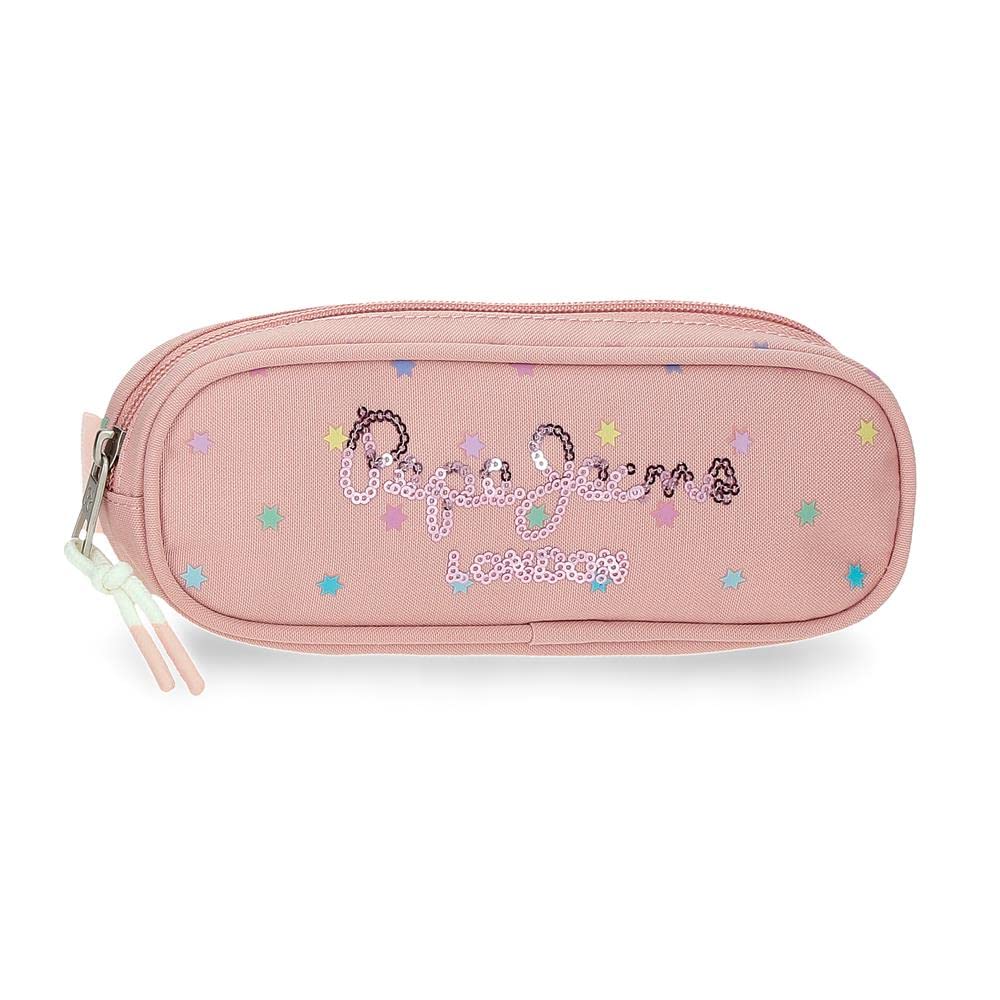 Pepe Jeans Carina Pink Pencil Case 22x7x3 cms Polyester