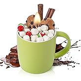 Mesiiloly Hot Cocoa Mug Candle, Valentine’s Day Candle Gift for Her, 12.5oz Chocolate & Creamy Marshmallow Soy Wax for Home Décor, Romantic Gifts for Women Girlfriend Wife Couples