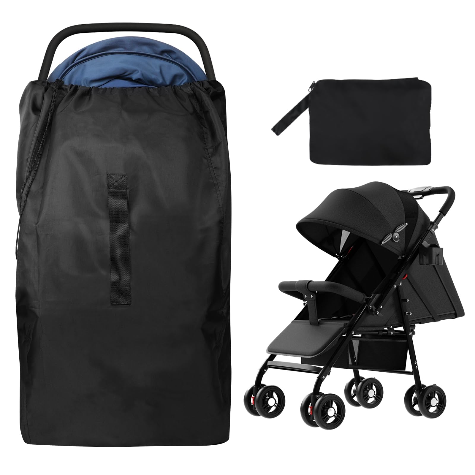 Lishang Travel Stroller Bag for Airplane Pram Cover Buggy Travel Bag Waterproof Gate Check Bag Pushchair Cover Storage Bag for Baby Child Kids Infant Strollers Large Portable