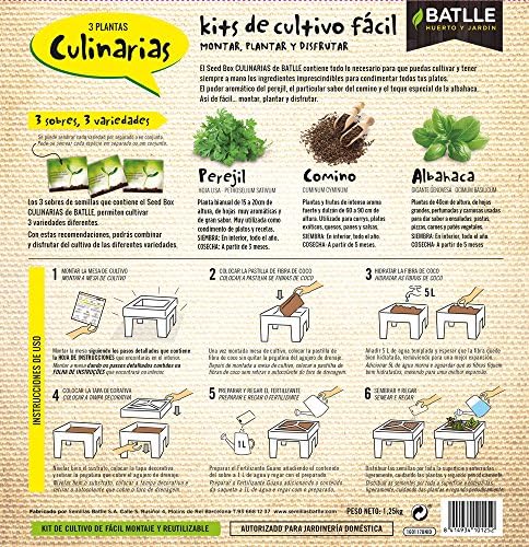 Huerto Urbano - Seed Box Culinarias - Batlle: Amazon.es: Jardín