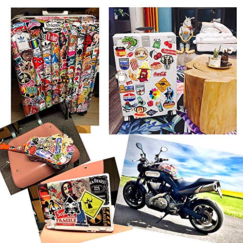 Sticker 200 Pcs Vinyl Waterproof Stickers Laptop Luggage Stickers Skateboard Guitar Travel Case Graffiti Sticker Door Car Motorcycle Bicycle Stickers Teens Adults Girls Boys (200 pcs)