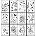 Christmas Painting Stencils,12 pcs Creative Christmas Trees/Reindeer Boots Angel/Snowflake Snowman Santa Claus Bullet Journal Stencil Set for Journali