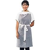 Caldo Linen Kitchen Apron for Cooking - Mens and Womens Linen Bib Apron for Professional Chef, Server, or Barista - Adjustable with Pockets (Grey)