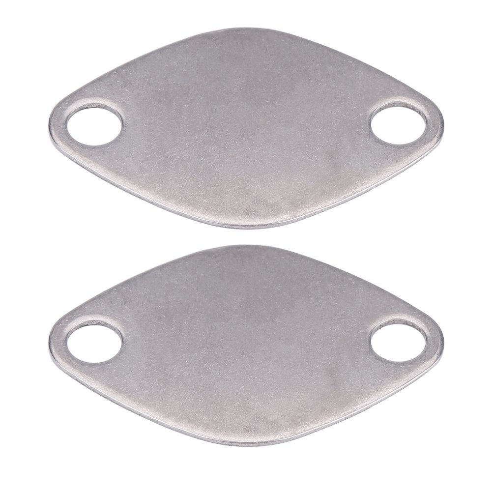 EGR Blanking Plate, 2 Pcs 8mm Stainless Steel EGR Valve Blanking Block Plate Kit for ES_pace Lag_UNA Ma_Ster 2.2 2.5 Dci.