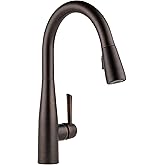Delta Essa Oil Rubbed Bronze Kitchen Faucet with Pull Down Sprayer, Modern Single Hole Kitchen Sink Faucet, Single Handle, Venetian Bronze 9113-RB-DST