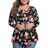 MONNURO Womens Plus Size Shirts 3/4 Sleeve Casual Loose Keyhole Sexy Tunic Tops Basic T-Shirts