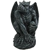 Poised Protector Winged Gargoyle Statue Guardian