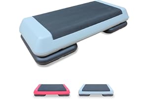SCULPONG Aerobic Step Platform 30" × 14" Height Adjustable Workout Step for Fitness Strength Training with Risers Exercise Platform for Home Gym