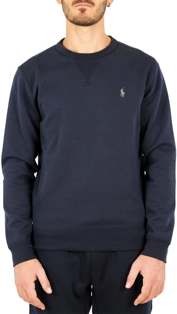 Polo Ralph Lauren Herren Double Knit TECH-LSL-KNT Pullover, Blau (Navy