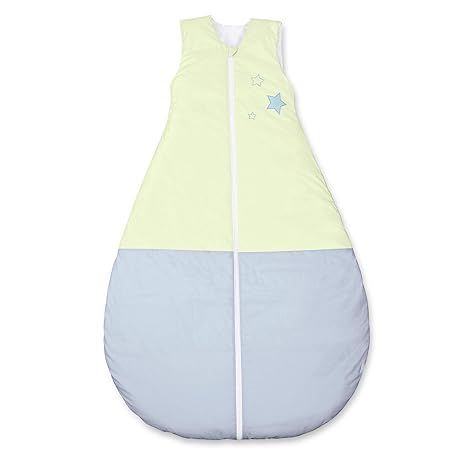 Sterntaler Schlafsack für Kleinkinder, Ganzjährig, Wärmeregulierung, Reißverschluss, Größe: 130, Emmi, Grün/Blau