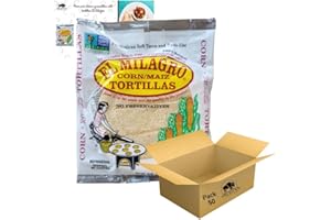 Classic Corn Maiz Natural Soft Tortillas PACK 50 - Bundled with KING BUY BOX recipe compatible with El milagro