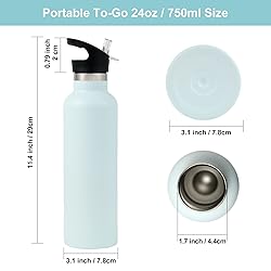 Neihepal 24oz Insulated Water Bottles Bulk 4