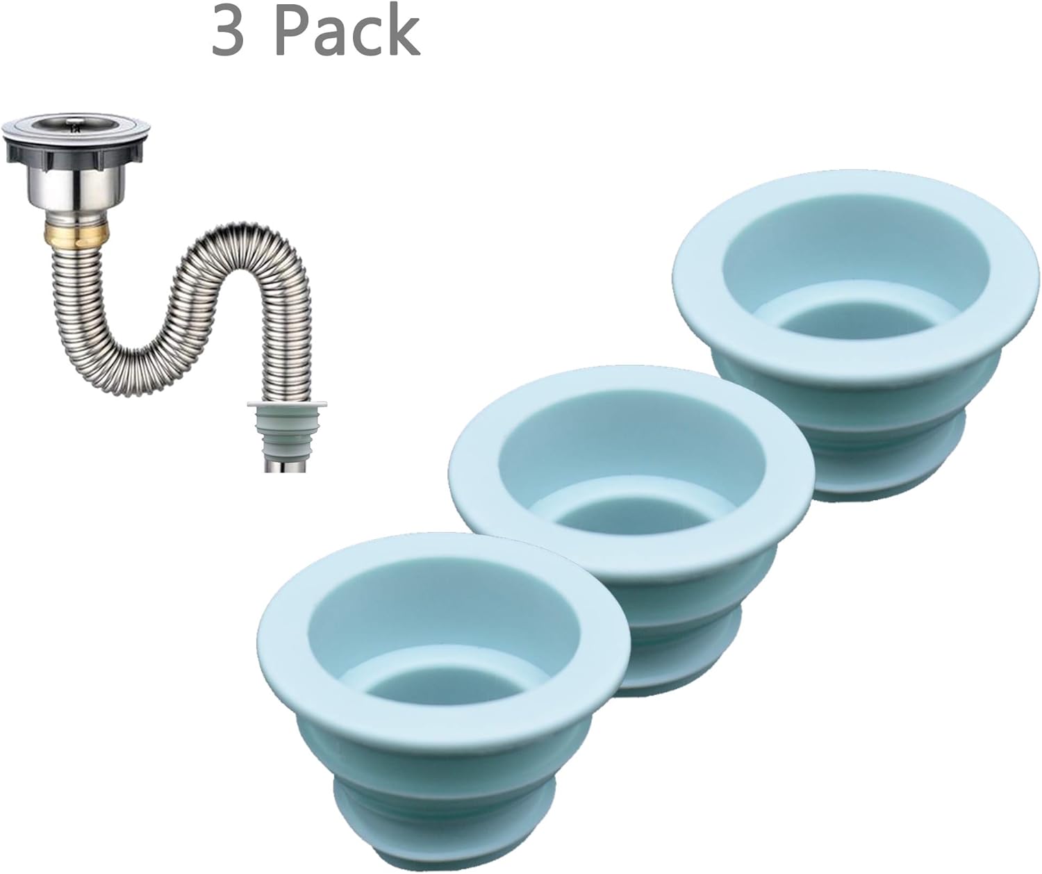 Alovexiong 3 Pack Drain Pipe Hose Sealing Plug Silicone Sealing