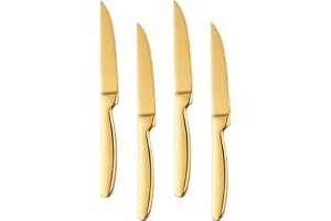 Steak Knife Set, 4-Piece Serrated Steak Cutlery Steak Knife