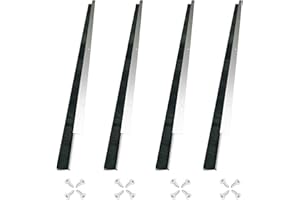 Retsun 4 Sets 0.98 x39.37 Inches Garage Door Brush Sweeps Seal Roll Up Door Brush Durable Easy Mounting (0.98, 4)