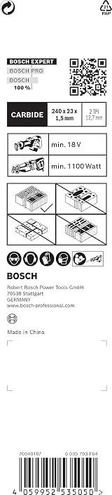 Bosch Professional 3x Expert Hollow Brick S 1543 HM Reciprocating Saw Blade view 4