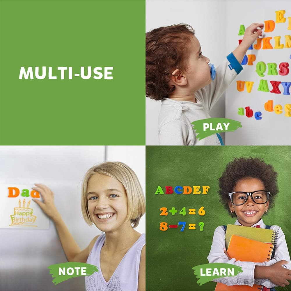 Coogam Magnetic Letters Numbers Alphabet Fridge Magnets Colorful Plastic ABC 123 Educational Toy Set Preschool Learning Spelling Counting Uppercase Lowercase Math for 3 4 5 Year Kid Toddler (78 Pcs): Toys & Games