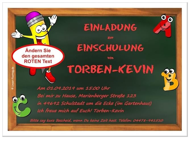 Moderne Einladungen Zur Einschulung Mit Spruch Lustige