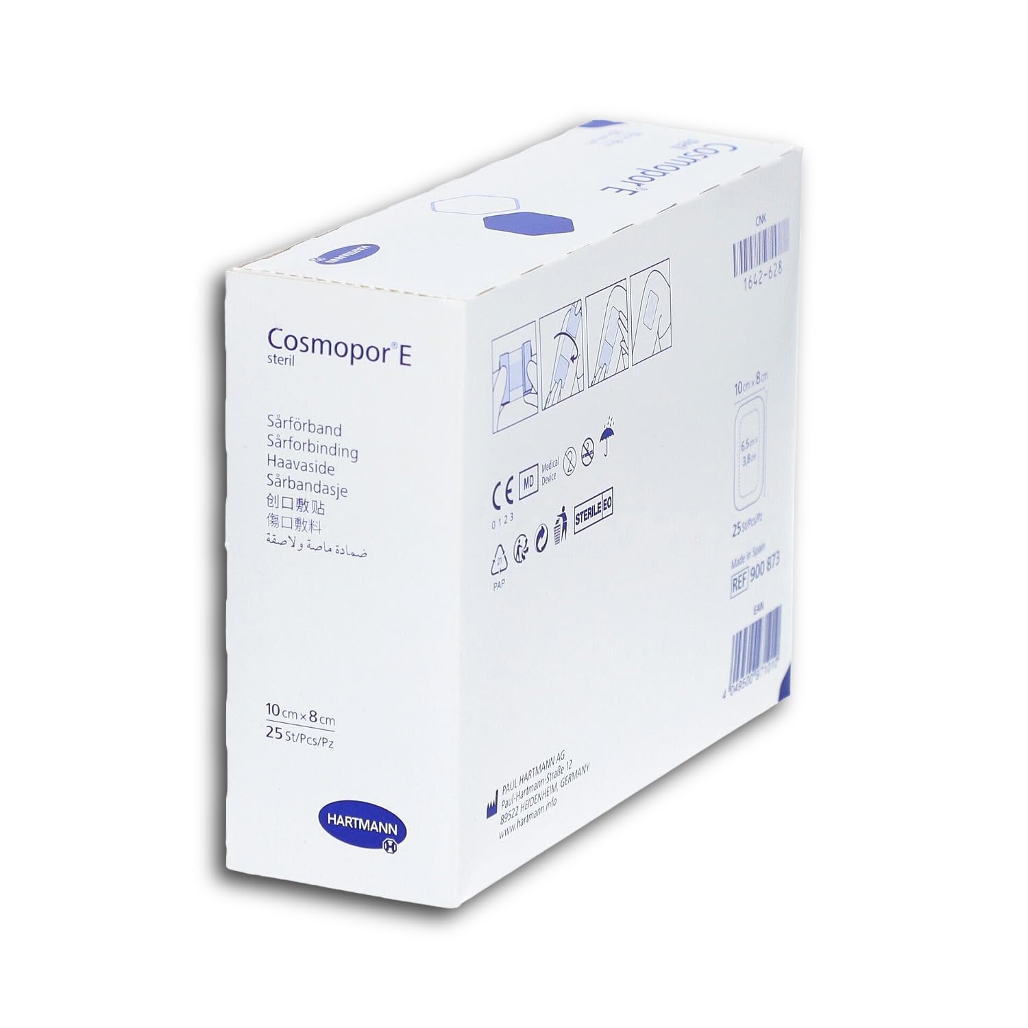 Cosmopor E- Adhesive Sterile Wound Dressing 8cm X 10cm 25'S