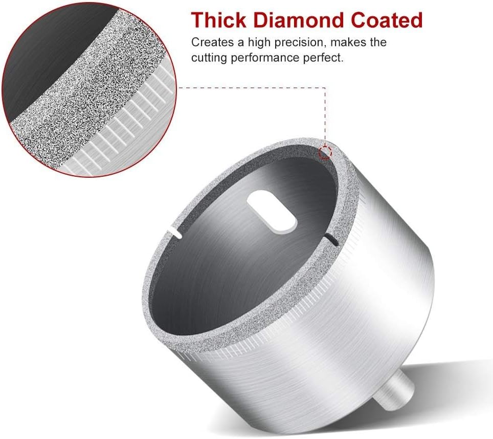 Diamond Coated Hole Saw Set Professional Diamond Coated Drill Bits Probe Drill Bit Hole Extractors for Glass Surfaces Ceramic Tiles and Marble - Image 4