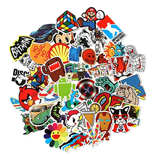 Cool Laptop Stickers Pack 100 pcs 6 Series Stickers Variety Vinyl Car Sticker Motorcycle Bicycle Luggage Decal Graffiti Patches Skateboard Stickers for Laptop Stickers for Kid and Adult (A)