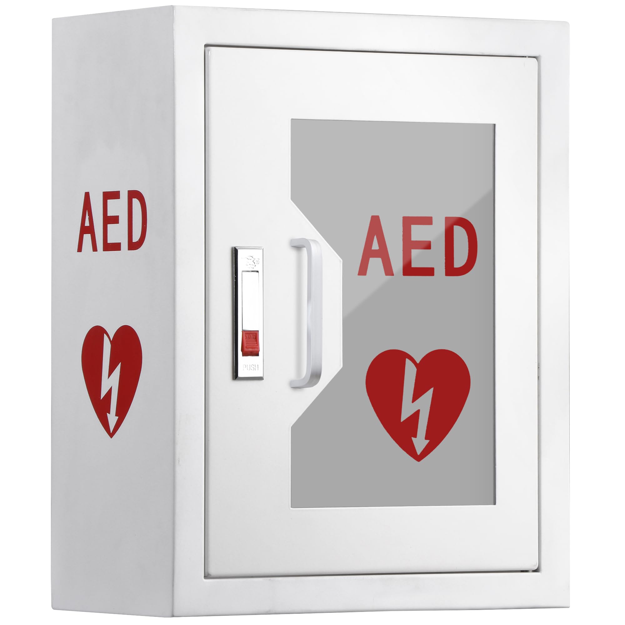 Photo 1 of Oxphanor AED Defibrillator Wall Mounted Cabinet, Aed Cabinet with Lock, AED Medicine Cabinet fits All Brands AED Defibrillator 12.8 x 6.7 x 16.1 inch