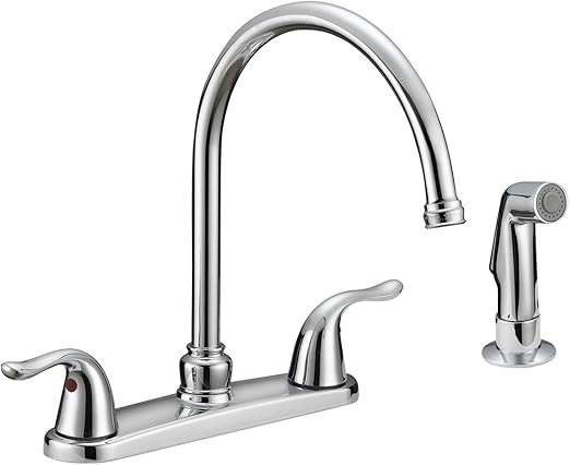 Ez Flo 10201 2 Handle Kitchen Faucet With Pull Out Side Sprayer