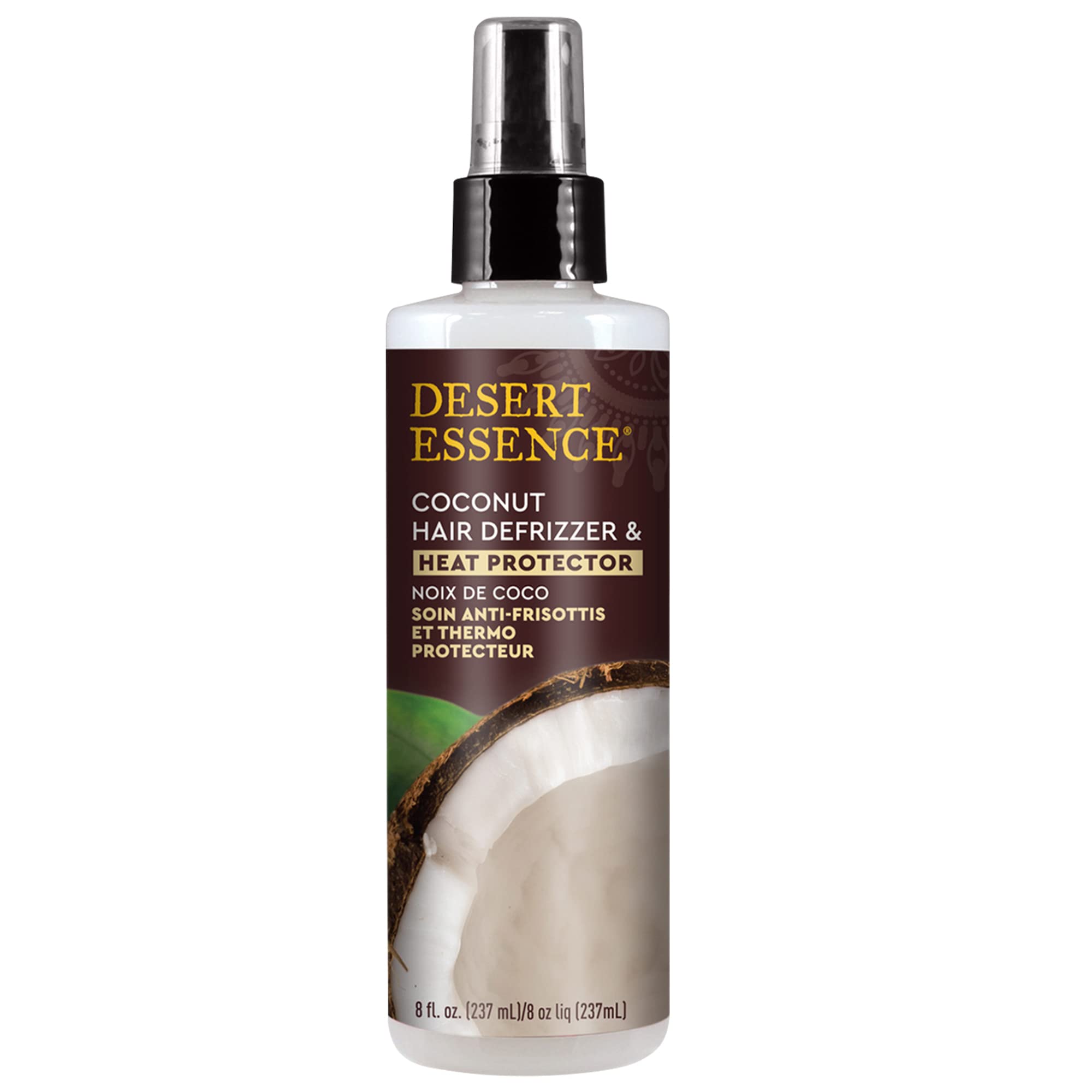 Desert Essence Coconut Defrizzer & Heat Protector Spray 235 ml