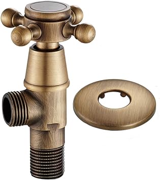 CZZJH Grifo Baño Baño Herrajes Retro Color Antiguo Válvula Triangular