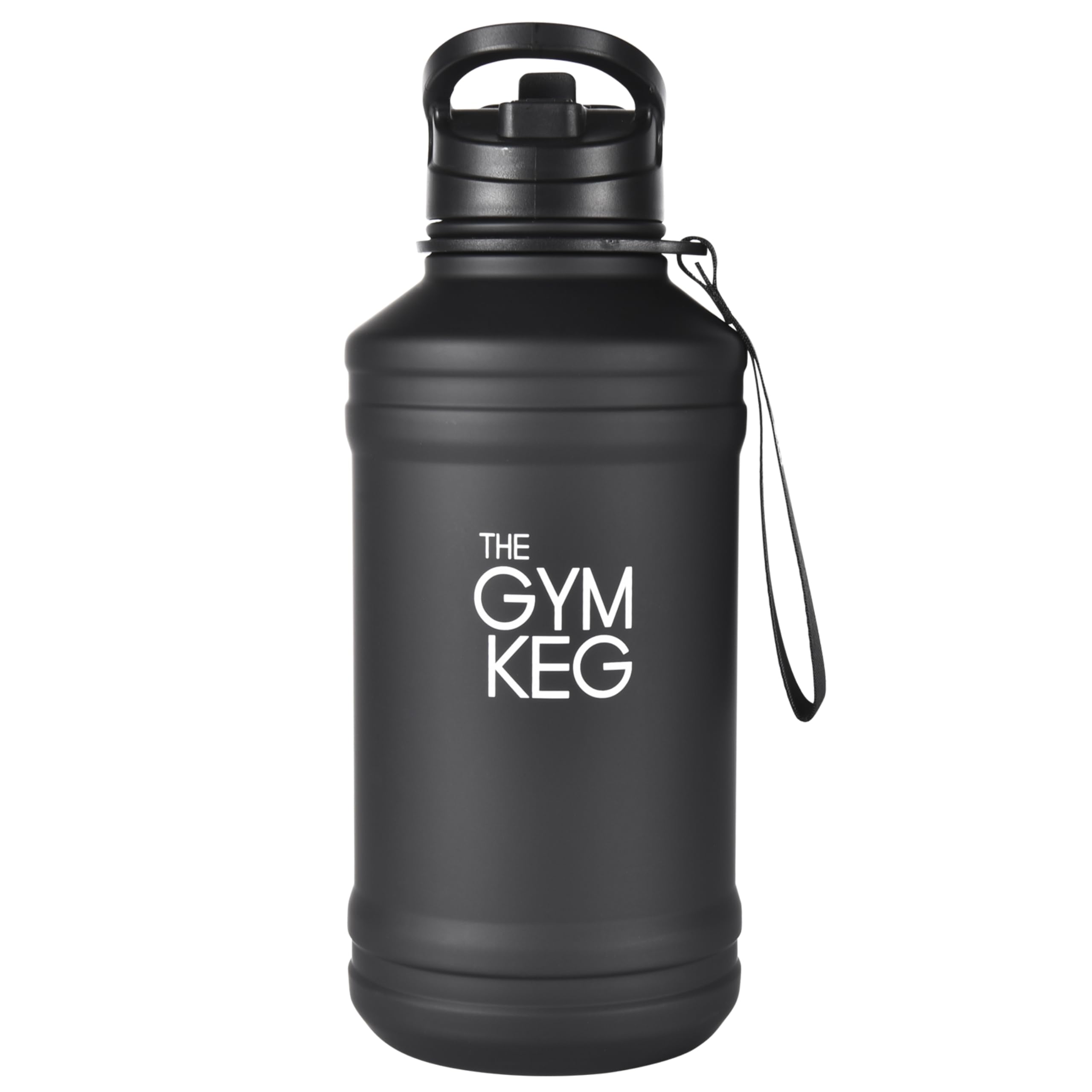 Photo 1 of THE GYM KEG Stainless Steel Water Bottle Black - 74 Oz / 2.2L - Leak-Proof, Large Capacity - Ideal for Gym, Hiking, Sports - Eco-Friendly, Durable Design for Active Lifestyles