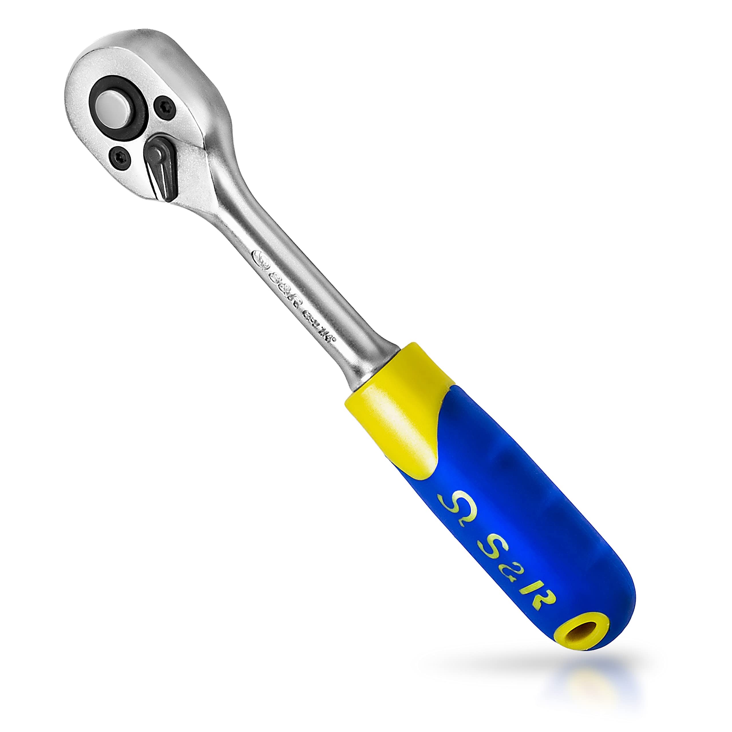 S&R Reversible Ratchet 1/4" Ratchet Wrench, Ratchet 45 Teeth for Socket Wrench Insert Nuts Chrome Vanadium Steel (1/4" Square Drive) Ratchet Tool