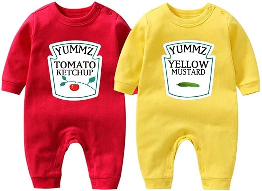 Culbutomind Yummz Lot De 2 Bodies Pour Bebe Motif Ketchup Moutarde Rouge Jaune Amazon Fr Vetements Et Accessoires