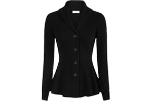 Belle Poque Women Vintage Cardigan Sweater Shawl Lapel Button Down Sweater Outwear Coat