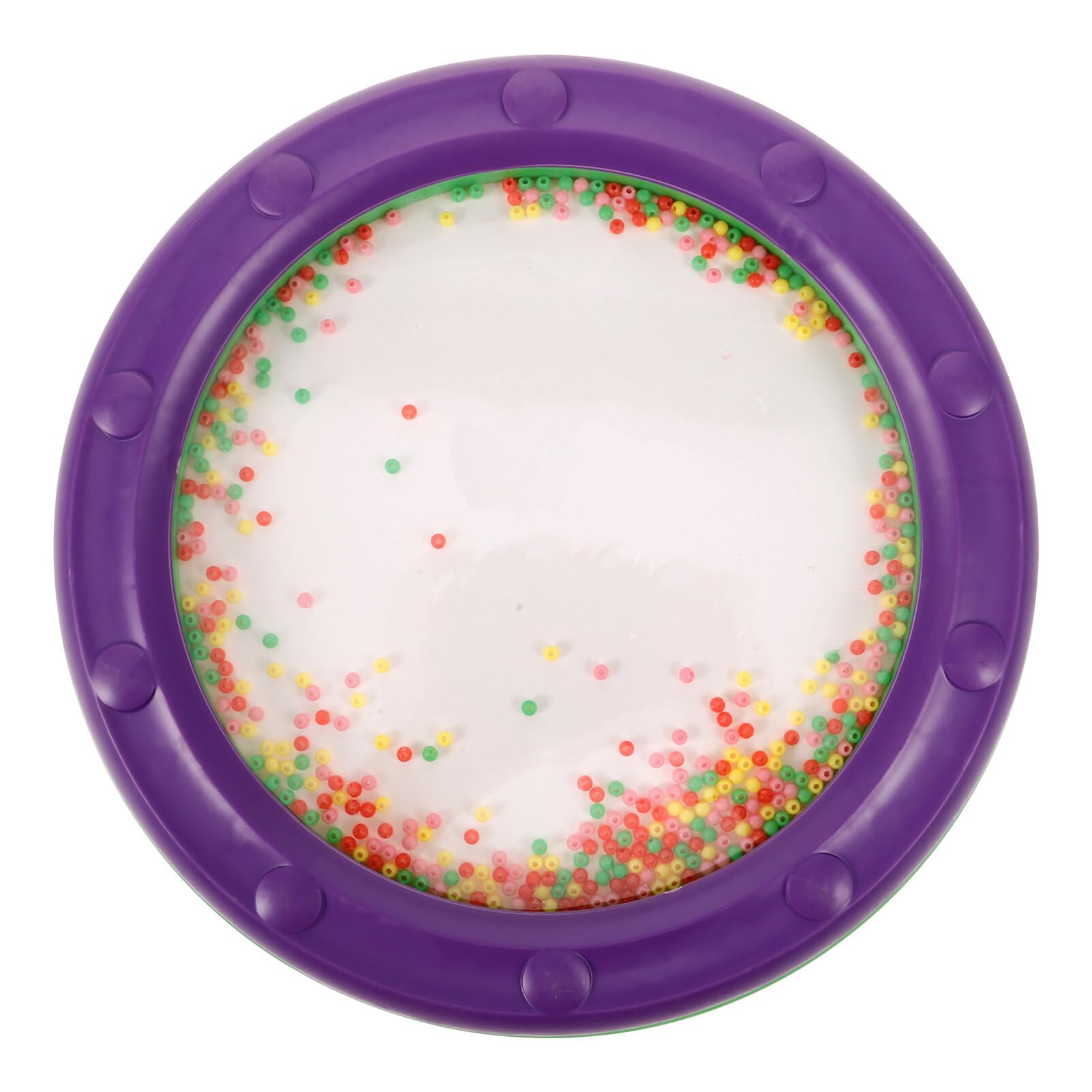 JOINPAYA Ocean Drum Wave Bead Drum 9.84In Musical Instrument for Baby Kids Sensory Percussion Toy with Gentle Sea Sound for Early Music Development