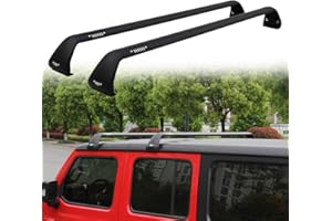 Snailfly Black Luggage Roof Rack Fit for 2007-2024 Jeep Wrangler JK JL Gladiator JT 2&4 Door Cross Bars