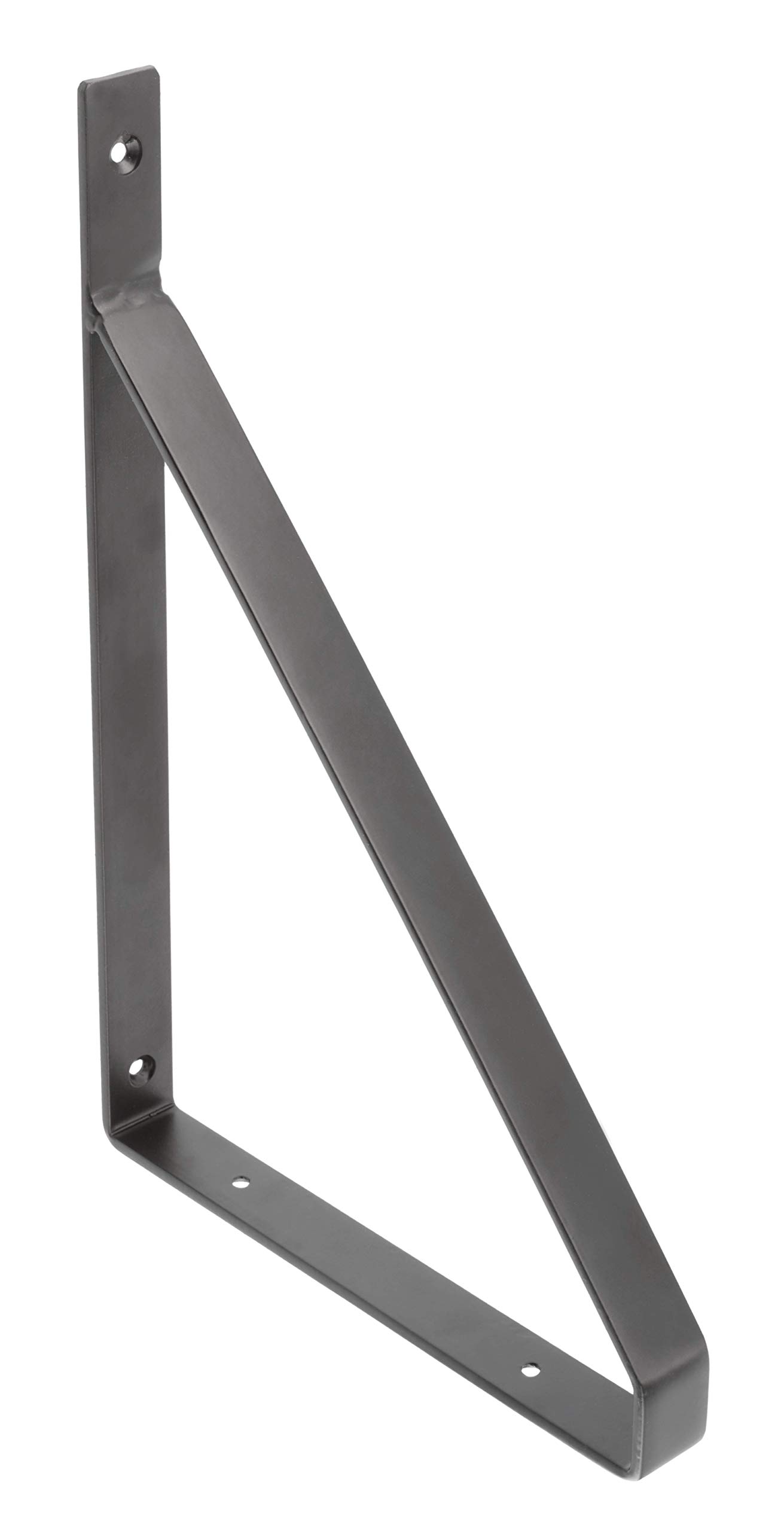 GTV PP-GINO-20M Shelf Brackets, 30 x 22 cm, Matte Black, Retro Industrial Metal Wall Bracket, Shelf Holder for Wall Shelf, PP-GINO-20M
