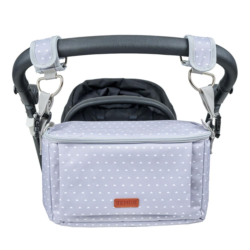 TENDS Spacious Baby Trolley Bag - Baby Pram Organiser - Grey
