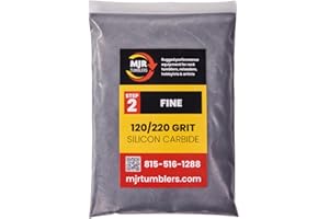 4lb of MJR Tumblers Premium 120/220 Fine Silicon Carbide Rock Polishing Grit for Step/Stage 2, MJR Tumblers is a Disabled and Veteran Owned Company Proudly Located in USA