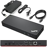 Lenovo ThinkPad Universal Thunderbolt 4 Dock, 4 Displays, Dynamic Power Charging up to 100W, Black