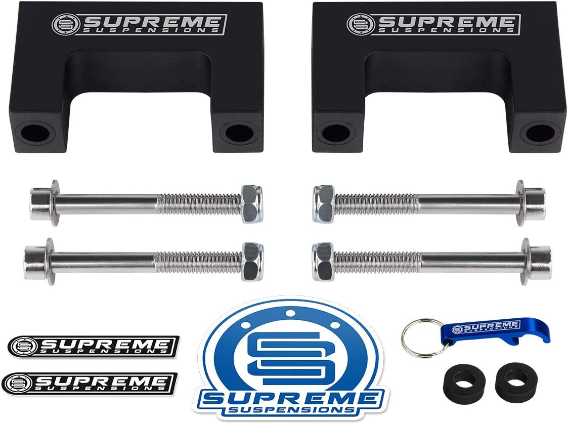 Supreme Suspensions - Rear Shock Lift Extenders for 1992-1999 Suburban 1500 2500 [6-Lug / 2WD 4WD] | for 2 Inch Lifted Chevy