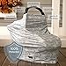 Nursing Breastfeeding Cover Scarf - Baby Car Seat Canopy, Shopping Cart, Stroller, Carseat Covers for Girls and Boys - Grey Arrows