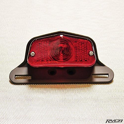 Lucas Style Tail Light / License Plate Mount - Black Aluminum