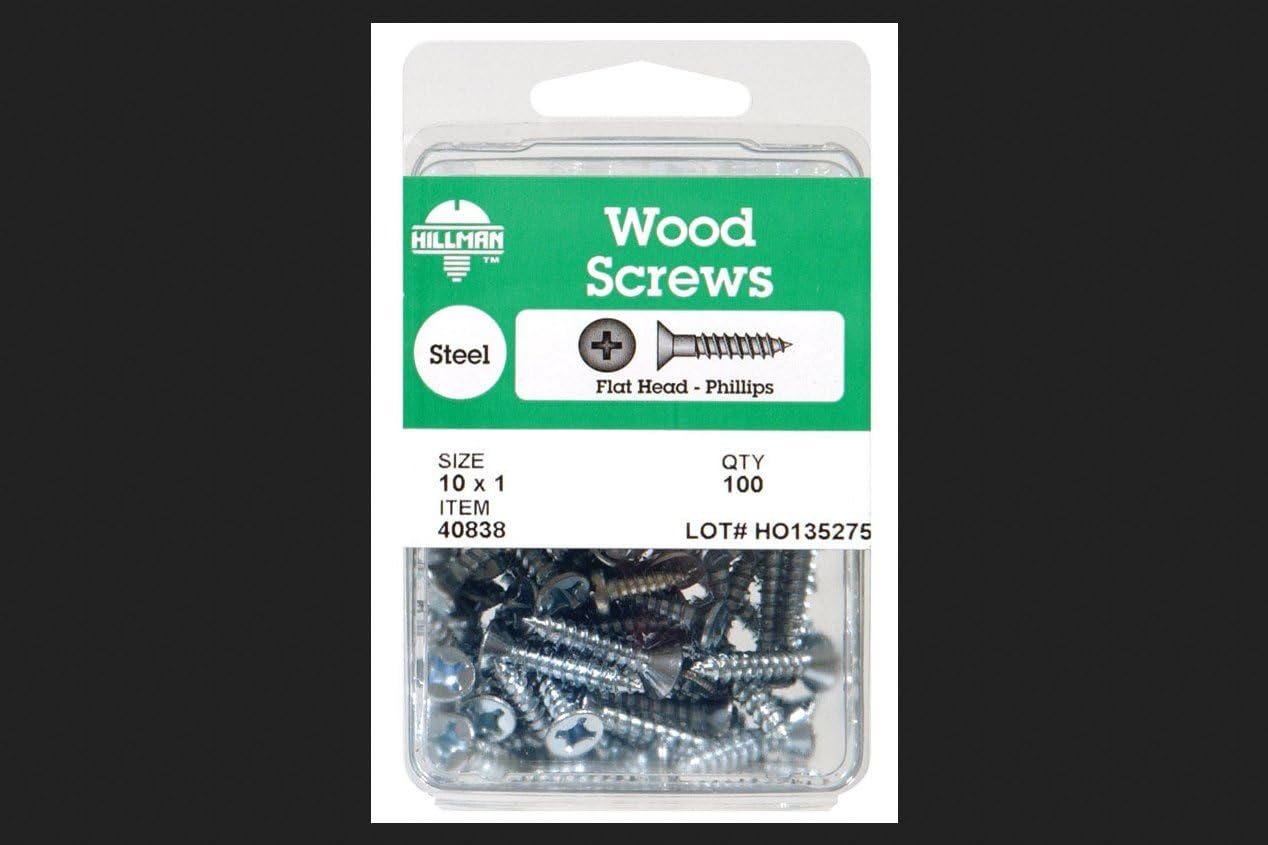 Hillman Wood Screws 11/2 " Phillips Flat Head Home
