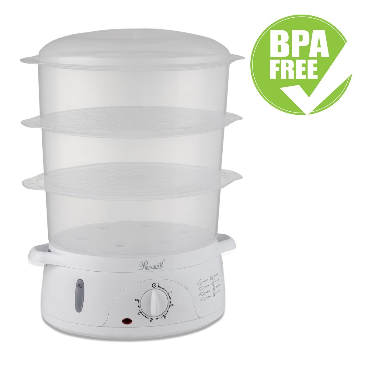 Rosewill Electric Food Steamer 9.5 Quart, Vegetable Steamer with BPA