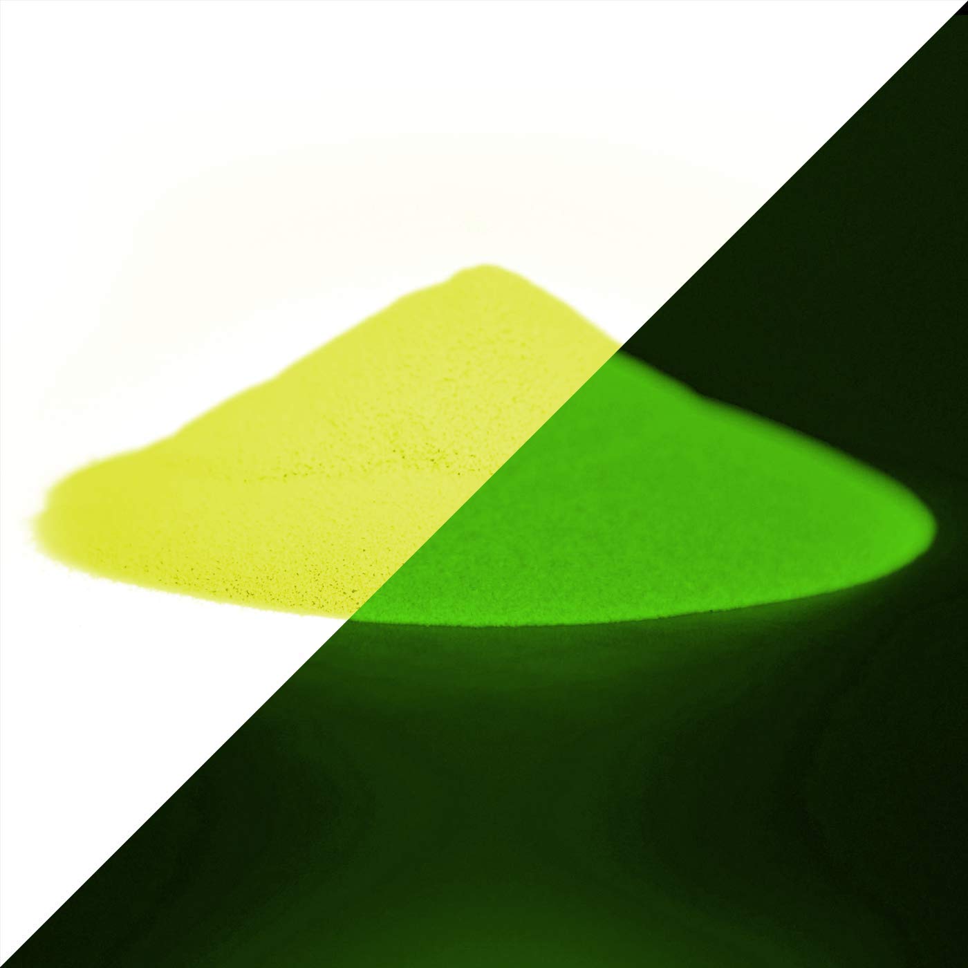 lumentics Photoluminescent colour pigment yellow 40 g – self-luminous colour powder, afterglow pigment, luminescent powder, black light, UV (40 g, yellow-green).