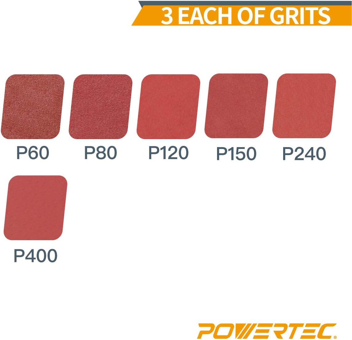 POWERTEC 110810 3 x 18 Inch Sanding Belts | 80 Grit Aluminum Oxide Sanding Belt | Premium Sandpaper for Portable Belt Sander – 10 Pack - Sander Belts - 