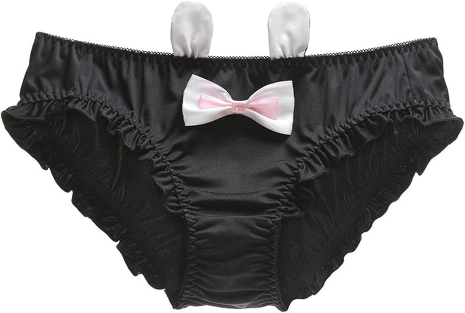 iiniim Women Girls Ruffle Pleated Briefs Cute Rabbit Underwear Bodycon